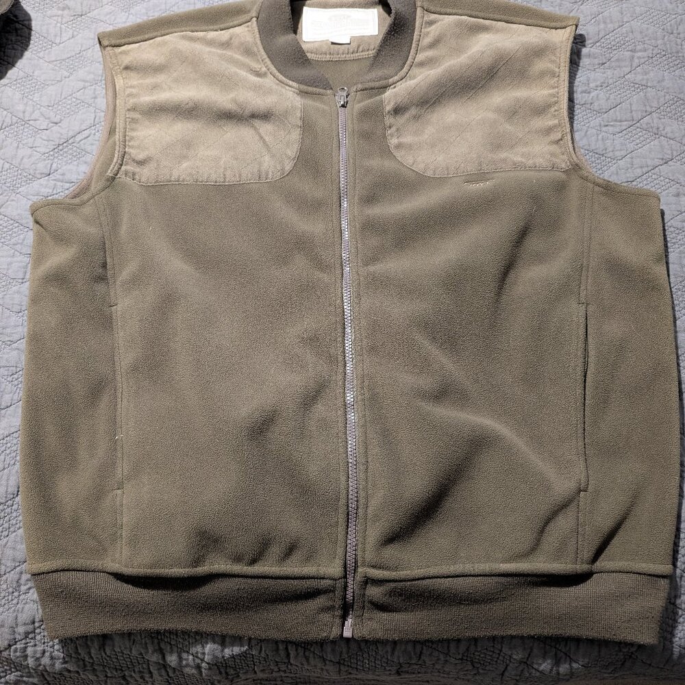 Boyt Harness Co Vest M XXL Brown Quilted Padded Full Zip Fleece Work Hunting